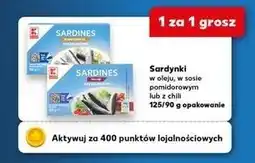 Kaufland Sardynki w oleju, w sosie pomidorowym lub z chili 125/90 g opakowanie oferta