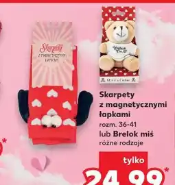 Kaufland Skarpety z magnetycznymi łapkami lub Brelok miś oferta