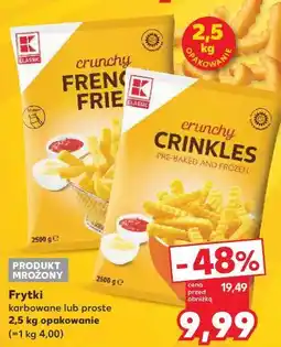 Kaufland Frytki karbowane lub proste (2,5 kg) oferta