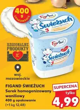 Kaufland FigAnd Świeżuch Serek homogenizowany waniliowy 400 g opakowanie oferta