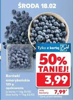 Kaufland Borówki amerykańskie 125 g opakowanie oferta