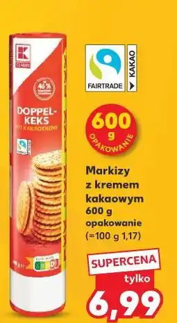 Kaufland Markizy z kremem kakaowym 600 g opakowanie oferta