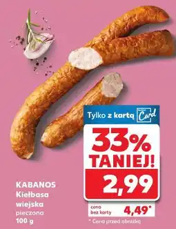 Kaufland KABANOS Kiełbasa wiejska pieczona oferta