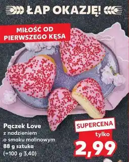 Kaufland Pączek Love z nadzieniem o smaku malinowym oferta