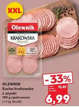 Kaufland OLEWNIK Sucha krakowska z szynki 150 g opakowanie oferta