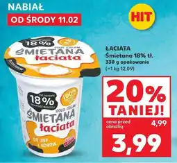Kaufland Łaciat Śmietana 18% tł oferta