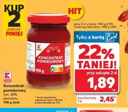 Kaufland Koncentrat pomidorowy K-Classic oferta