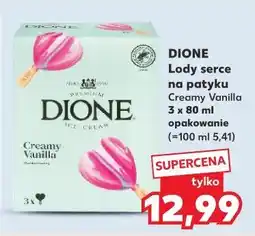 Kaufland DIONE Lody serce na patyku Creamy Vanilla oferta