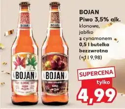 Kaufland Bojan Piwo 3,5% alk. klonowe/jabłko z cynamonem bezalkoholowe oferta
