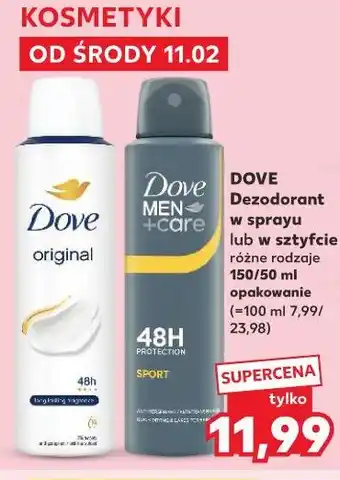 Kaufland Dove Dezodorant w sprayu lub w sztyfcie oferta