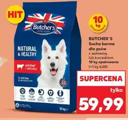 Kaufland BUTCHER'S Sucha karma dla psów z wołowiną lub kurczakiem 10 kg opakowanie oferta