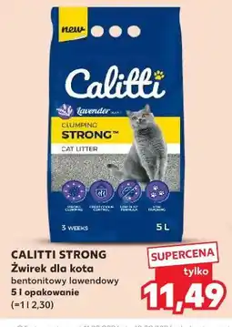 Kaufland CALITTI STRONG Żwirek dla kota bentonitowy lawendowy 5 l opakowanie oferta