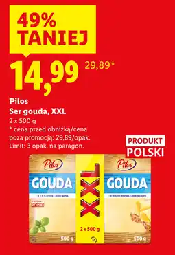 Lidl Pilos Ser gouda, XXL (2 x 500 g) oferta