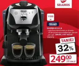 Selgros DeLonghi Ekspres EC221.B oferta