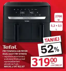 Selgros Tefal Frytownica Air Fryer Dual Easy Fry EY901N oferta