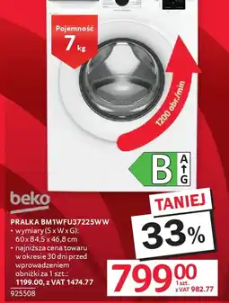 Selgros Beko Pralka BM1WFU37225WW oferta