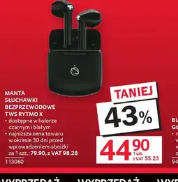 Selgros Manta Słuchawki TWS Rytmo X oferta
