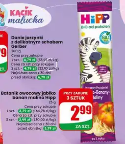 Dino Hipp Batoniki owocowy jabłko banan malina oferta