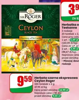 Dino Herbata czarna ekspresowa Ceylon Roger oferta