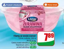 Dino Filety w sosie Lisner (Żurawina Śledź Atlantycki w sosie żurawinowym z chrzanem) oferta