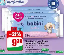 Dino Chusteczki nawilżane z witaminą E Bobini oferta