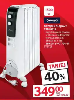 Selgros DeLonghi Grzejnik olejowy oferta