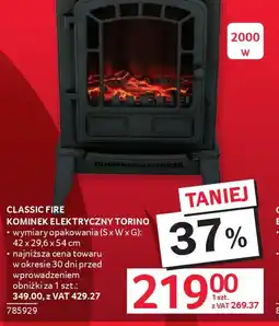 Selgros Classic Fire Kominek elektryczny Torino oferta