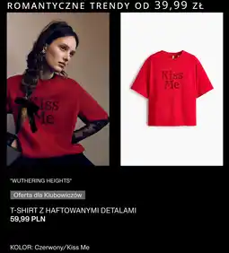 H&M T-shirt z haftowanymi detalami (Kiss Me) Wichrowe Wzgórza oferta