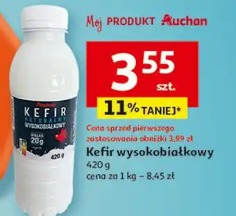 Auchan Kefir wysokobiałkowy Auchan oferta