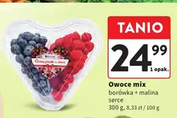Intermarche Owoce mix borówka + malina serce oferta