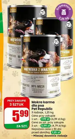 Dino Mokra karma dla psa Pet Republic (różne smaki, przy zakupie 3 sztuk) oferta