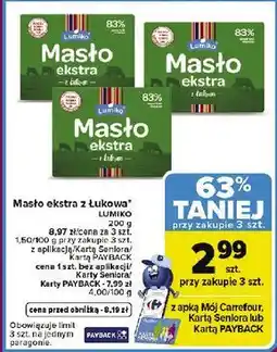 Carrefour Masło ekstra z łukowa Lumiko oferta