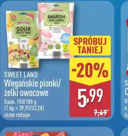 ALDI Sweet Land Wegańskie pianki/żelki oferta