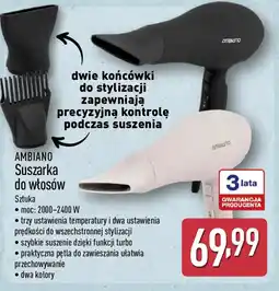 ALDI Ambiano Suszarka do włosów oferta