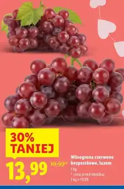 Lidl Winogrona czerwone bezpestkowe, luzem oferta