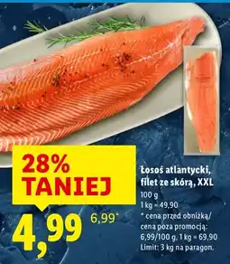 Lidl Łosoś atlantycki, filet ze skórą, XXL oferta