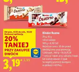 Lidl Baton Kinder Bueno różne rodzaje oferta