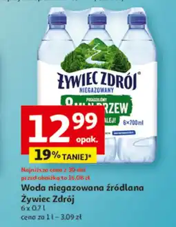 Auchan Woda niegazowana Żywiec oferta