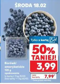 Kaufland Borówki amerykańskie 125 g opakowanie oferta