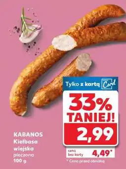 Kaufland KABANOS Kiełbasa wiejska pieczona 100 g oferta