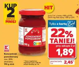 Kaufland Koncentrat pomidorowy oferta