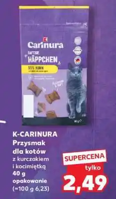 Kaufland K-CARINURA Przysmak dla kotów z kurczakiem i kocimiętką oferta
