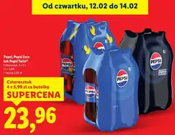 Lidl Pepsi, Pepsi Zero lub Pepsi Twist (4 x 2L) oferta