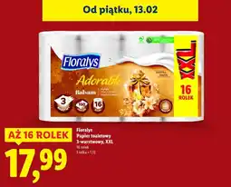 Lidl Floralys Adorable Balsam Papier toaletowy 3-warstwowy, XXL (16 rolek) oferta