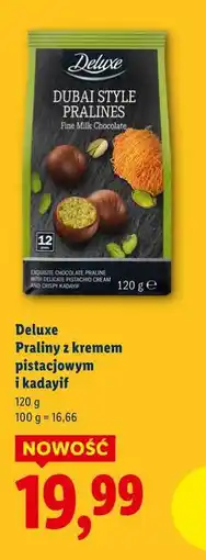Lidl Deluxe Praliny z kremem pistacjowym i kadajif oferta