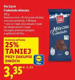 Lidl Fin Carré Czekolada mleczna oferta