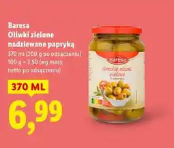 Lidl Baresa Oliwki zielone nadziewane papryką oferta