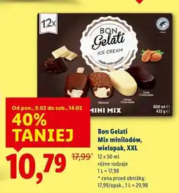 Lidl Bon Gelati Mix minilodów, wielopak, XXL oferta
