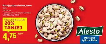 Lidl Pistacje prażone i solone, luzem oferta