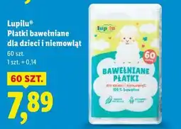Lidl Lupilu Płatki bawełniane dla dzieci i niemowląt 60 szt oferta